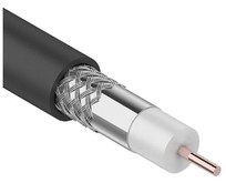 REXANT (012202) RG6U, 75 ом, бухта 100 м, черный