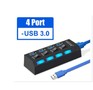 SMARTBUY (SBHA7304B) USB 3.0 хаб + выкл., 4 порта, черный
