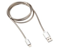 REXANT (187057) Кабель REXANT USBLightning 2 A, 1 м, матовая сталь