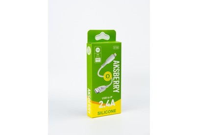 AKSBERRY (6972969383132) X156 Silicone iPhone 2.4A 1м белый