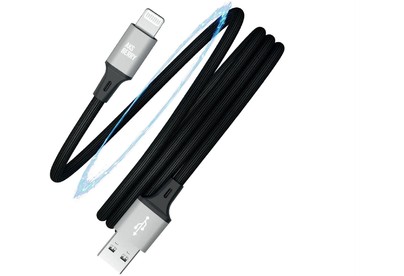 AKSBERRY (6900307930014) X164 Magnetic USBA  Lightning, чёрный