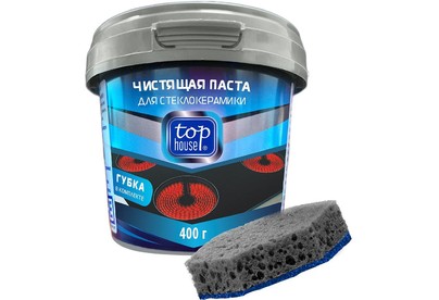 TOP HOUSE Чистящая паста для стеклокерамики, 400 г (180636)