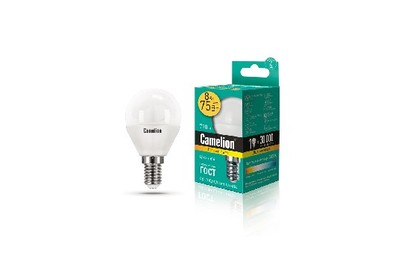 CAMELION (12391) LED8G45/830/E14/8Вт