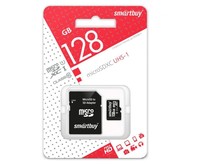 SMARTBUY (SB128GBSDCL1001) MicroSDXC 128GB Class10 UHSI U1 + адаптер
