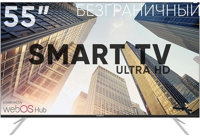 SOUNDMAX SMLED55M03SU UHD SMART TV WebOS Безрамочный