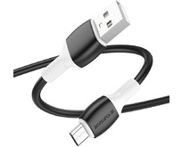 BOROFONE (6974443386783) BX84 USBmicroUSB 2.4A 1м черный