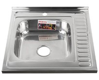 FABIA 62273L Мойка 60х60 наклад левая 0.6 мм + большой сифон с переливом