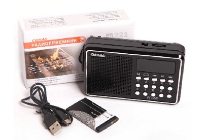 СИГНАЛ РП221 УКВ 88108МГц, акб 400mAч, USB/microSD, дисплей