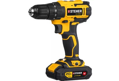 STEHER CD2001 20В, 1 АКБ (2Ач), в кейсе, дрельшуруповерт
