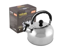 MALLONY Чайник Casual, объем 2.5 л, из нерж стали со свистком, зеркальная полировка (007297)