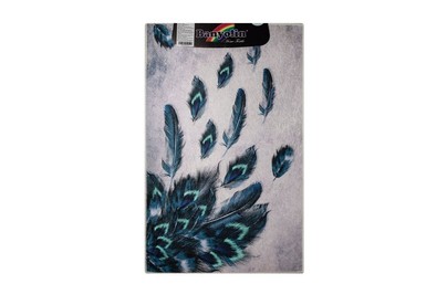 САНАКС 00839 Коврик дизайнерский, синие перья одинарный 550 х 900 мм