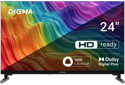 DIGMA DMLED24SBB32 HD SMART TV Яндекс