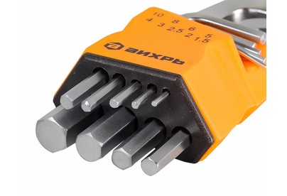 ВИХРЬ Набор ключей имбусовых HEX, 9 шт, 1.510 мм