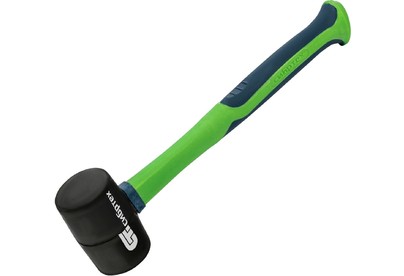 СИБРТЕХ Киянка резиновая, 225 г, черная резина, фибергласовая рукоятка 11163