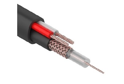 REXANT (014013) Кабель для видеонаблюдения KBKП2x0,50мм, 200м., черный OUTDOOR