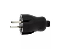 SMARTBUY (SBE10P04b) Вилка прямая без заземления черная 10А 250В