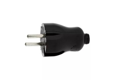 SMARTBUY (SBE10P04b) Вилка прямая без заземления черная 10А 250В