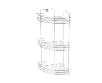 РЫЖИЙ КОТ Полка угловая трехъярусная Vento 19*19*41 см хром (310847)