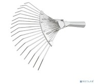 СИБРТЕХ Грабли веерные стальные, 360 мм, 18 круглых зубьев, оцинкованные, без черенка, Россия [61780]