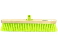 СИБРТЕХ Щетка деревянная для пола, 400 мм, пятирядная, тулейка с резьбой под углом, без черенка