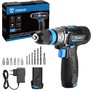 DEKO DKCD12V PRO в кейсе co съемным патроном + оснастка 13 шт, 12В, 2х1.5Ач 0831004