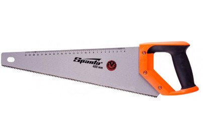 SPARTA Ножовка по дереву, 400 мм, 78 TPI, зуб 2D, каленый зуб, двухкомпонентная рукоятка 235015