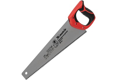 MATRIX Ножовка по дереву, 400 мм, 78 TPI, зуб3D, каленый зуб, двухкомпонентная рукоятка 23540