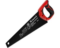 MATRIX Ножовка по дереву, 400 мм, 78 TPI, зуб3D, каленый зуб, тефлоновое покрытие полотна, двухкомпонентная рукоятка 23549