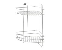 РЫЖИЙ КОТ Полка угловая двухъярусная Vento Plus 23*23*41,5 см хром (310848)