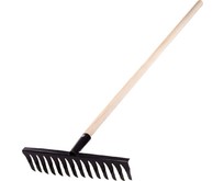 СИБРТЕХ Грабли стальные, 350х1300 мм, 14 витых зубьев, деревянный черенок, Россия,