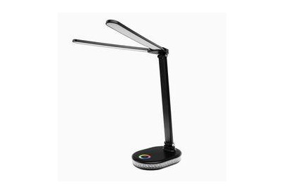 ULTRAFLASH (15726) UF807 C02 черный (Led свк настольный, 10Вт, ССТ, диммируемый, RGB подсветка)