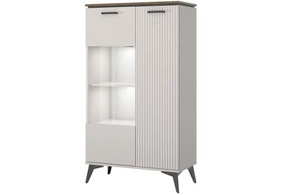 АНРЭКС VINATI Шкаф с витриной 1V1D P Цвет ПЕРСИДСКИЙ ЖЕМЧУГ/АМАРОК (2 уп.)