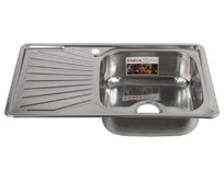 FABIA 62322R Мойка 78х48 врезная правая 0,8 мм + большой сифон с переливом