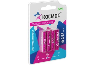КОСМОС KOCR03NIMH600mAh4BL фуксия