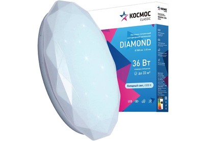 КОСМОС KCDiam36W_6500 Classic DIAMOND 36Вт/230В/6500K/2340Лм 368х65 мм