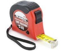 MATRIX Рулетка Double fixation, 5 м х 19 мм, обрезиненный корпус, двойная плавная фиксация 31056