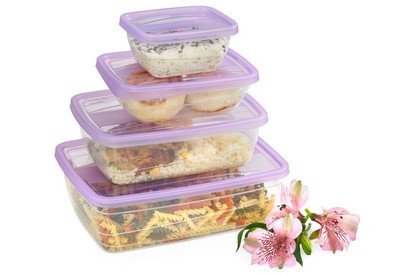 VIOLET Набор контейнеров FRESCO 4 шт. 250 мл (Лаванда) 470025136