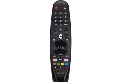 REXANT (380004) Пульт универсальный для телевизора LG с функцией SMART TV (ST04) черный