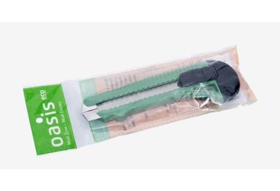 OASIS Eco с сегментированным лезвием 18х100х0,4 мм, пластиковый корпус 1030601001 цвет зеленый