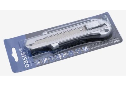 OASIS Pro с сегментированным лезвием 25х125х0,7 мм, обрезиненный алюминиевый корпус 1030601011 цвет серый