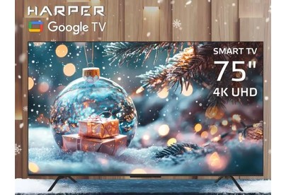 HARPER 75U770TS UHD 4K SMART TV Google Безрамочный