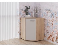 НКМЕБЕЛЬ FUN комод КД5 угловой Дуб Сонома/Белый 71336959 (1 кор.)