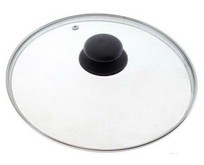 MALLONY Крышка с ручкой стеклянная 28см., с метал/обод, паровыпуск, низ. (987019)