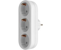 DEFENDER (99109) TG01 3 розетки, заземление, белый