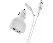 HOCO (6931474727763) Z36 White АЗУ 2USB 2.4A для micro USB