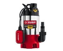 ЗУБР НПГМ31100С Дренажный насос для грязной воды корпус нерж. сталь, 1100 Вт