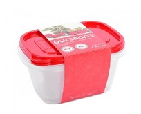 OURSSON CP2283S/RD наб. контейнеров прямоуг. 2шт.х1,1л