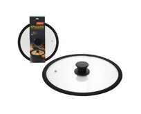 MALLONY Крышка стеклянная с силиконовым ободком CAPPELLO, 28 см диа, сил ручка (003546)