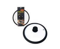 MALLONY Крышка стеклянная с силиконовым ободком CAPPELLO, 26 см диа, сил ручка (003545)