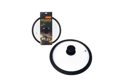 MALLONY Крышка стеклянная с силиконовым ободком CAPPELLO, 26 см диа, сил ручка (003545)